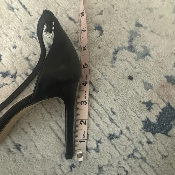 Gianni Bini Black Ribbon Open Toe Strap Heels- Size 8.5 Women