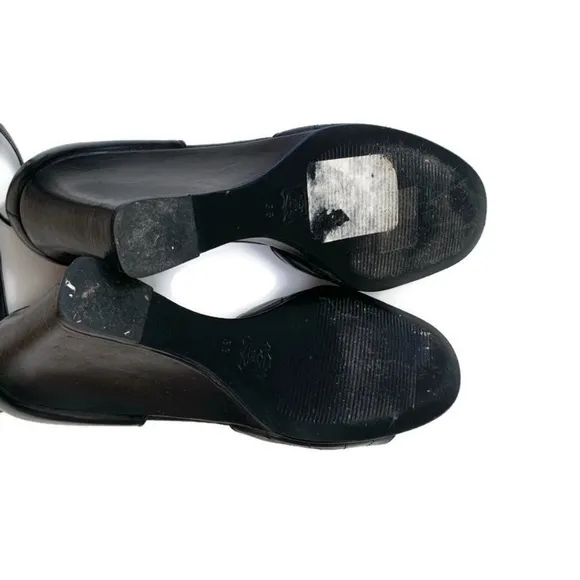 Gianni Versace Vintage Leather Pewter Wedge Heels