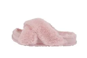 Girls Faux Fur Criss Cross Slide