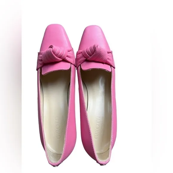 Girotti Milano pink elegant block heels size 37/6.5US.
