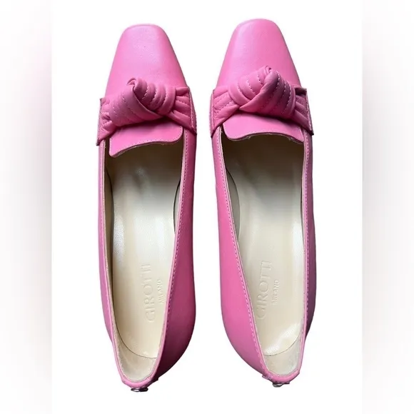 Girotti Milano pink elegant block heels size 37/6.5US.