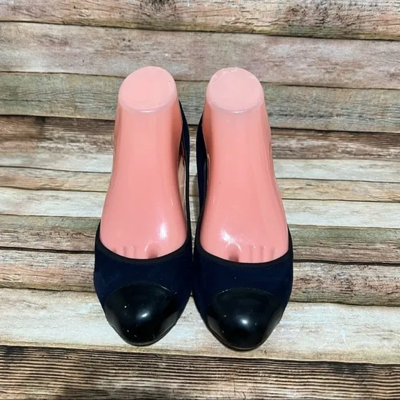 Giuseppe Zanotti Blue Suede Round Toe Heels