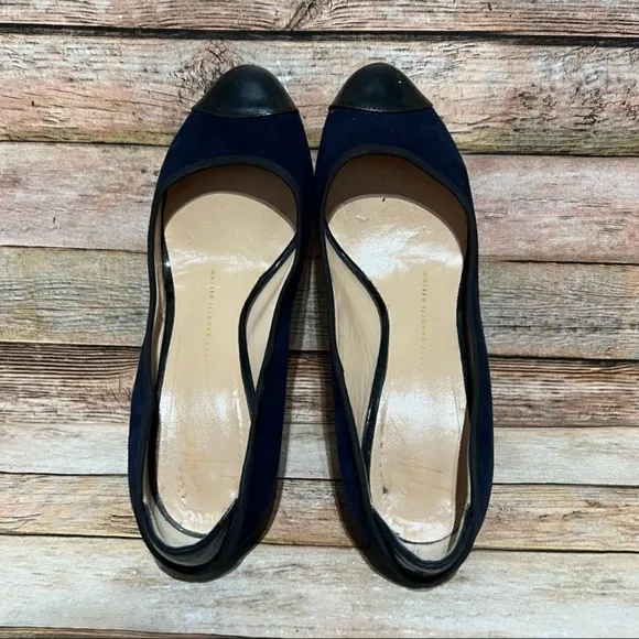 Giuseppe Zanotti Blue Suede Round Toe Heels