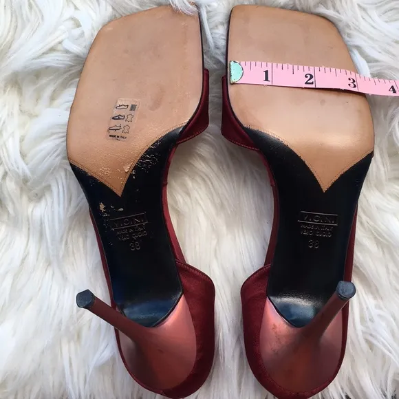Giuseppe Zanotti Red Metallic Satin Heels