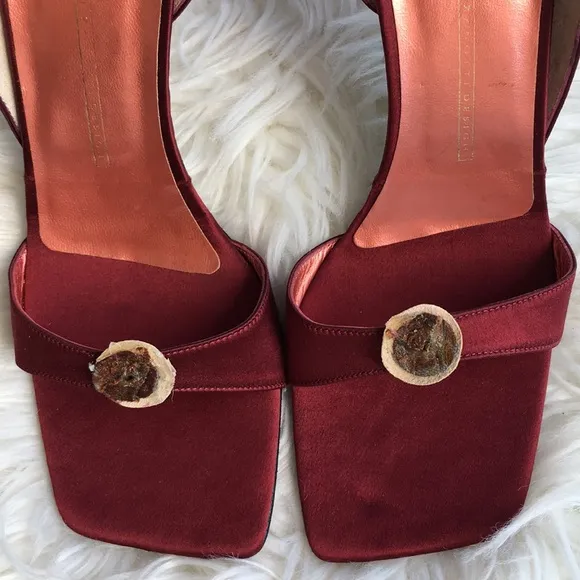 Giuseppe Zanotti Red Metallic Satin Heels