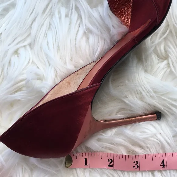 Giuseppe Zanotti Red Metallic Satin Heels