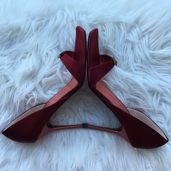 Giuseppe Zanotti Red Metallic Satin Heels