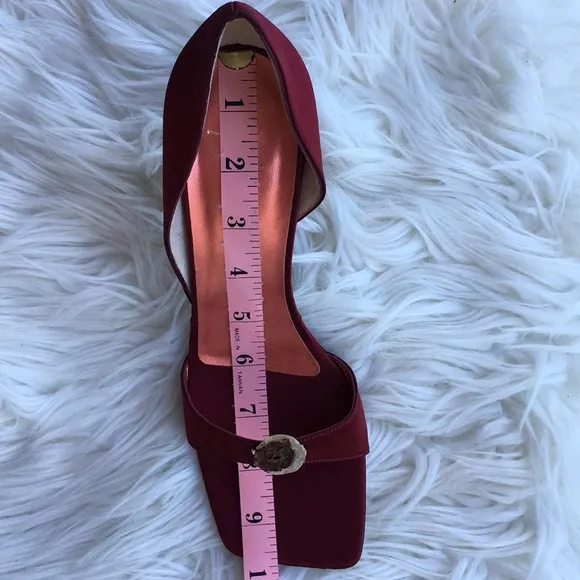Giuseppe Zanotti Red Metallic Satin Heels