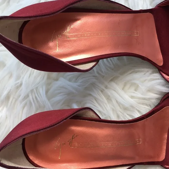 Giuseppe Zanotti Red Metallic Satin Heels