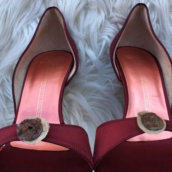 Giuseppe Zanotti Red Metallic Satin Heels