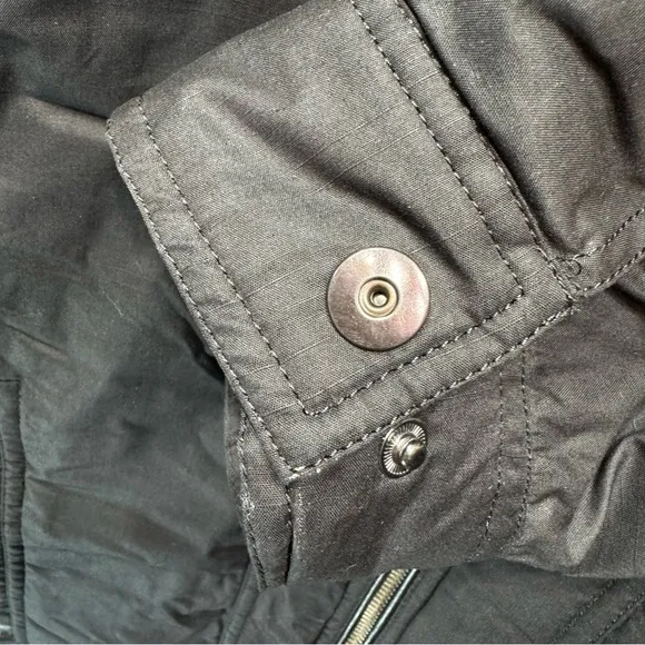 Gold Label Men’s Waterproof Black Coated Canvas Zip Up Insulated Moto Jacket XXL