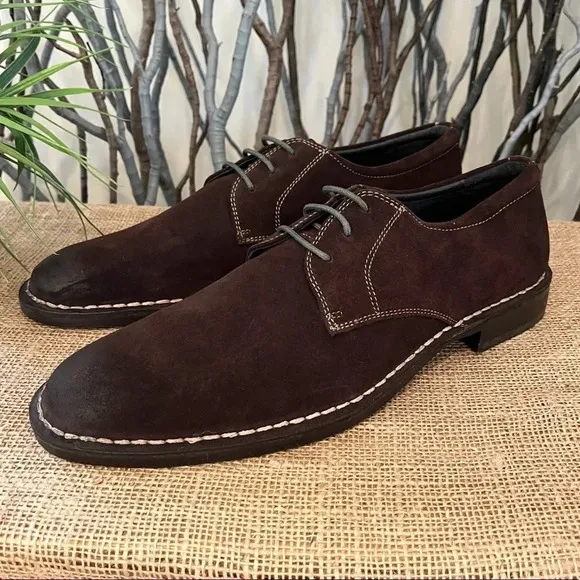 Gordon Rush Men’s Langston Suede Burnished Oxfords Size 11.5