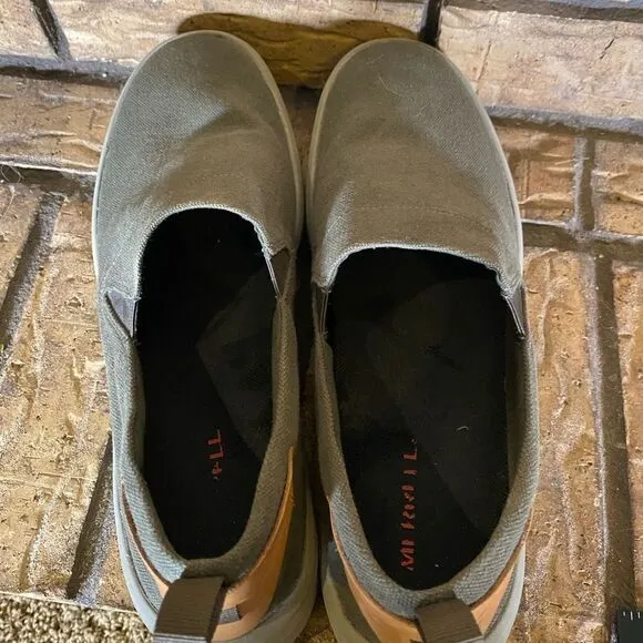 Green merrell slip ons