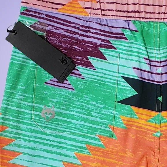 Greyson Superior Swim Shorts Green Flash Men 35 Pockets Fast-Drying NWT 🌄 🌅