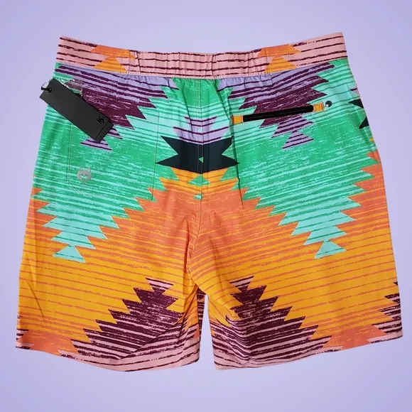 Greyson Superior Swim Shorts Green Flash Men 35 Pockets Fast-Drying NWT 🌄 🌅