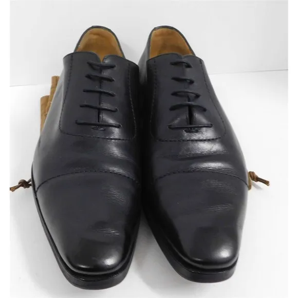 Gucci Black Leather Dress Oxfords Italy 44 E