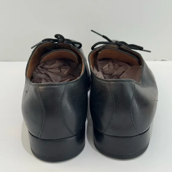 Gucci Men's Adel Double G Black Leather Oxfords -9