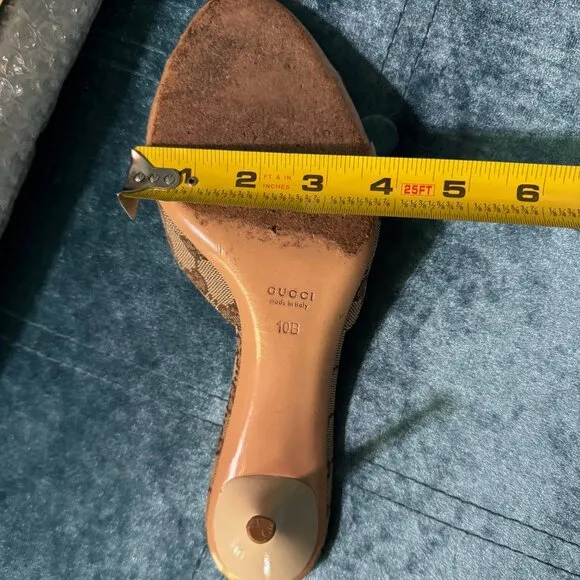 Gucci Monogram Horsebit Sandals Size 10B