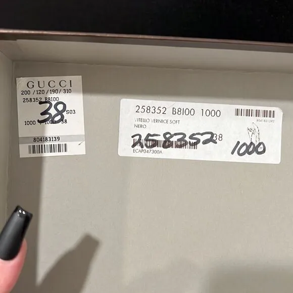 Gucci Patent Peep Toe Heels