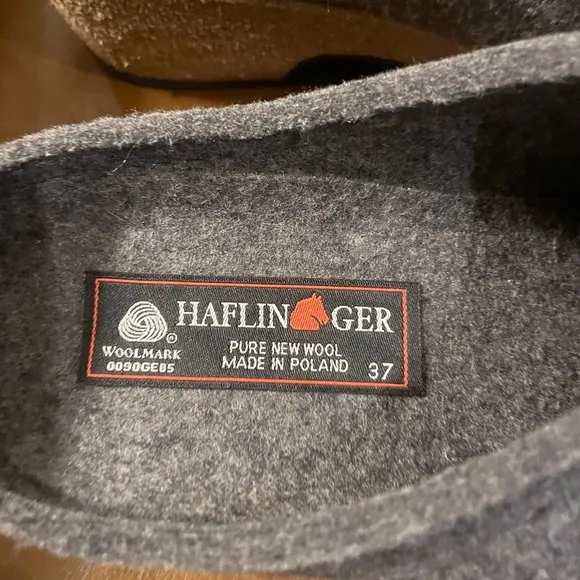 Haflinger grey wool mules Size 37 (6.5) NEW condition
