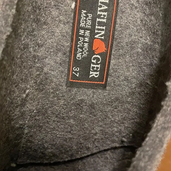 Haflinger grey wool mules Size 37 (6.5) NEW condition