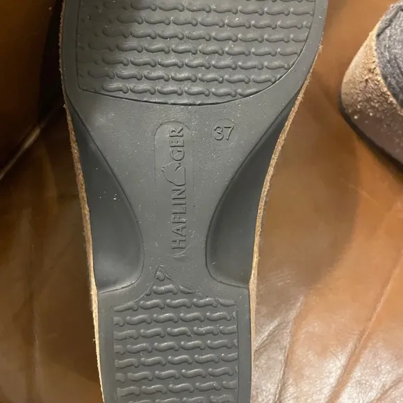 Haflinger grey wool mules Size 37 (6.5) NEW condition