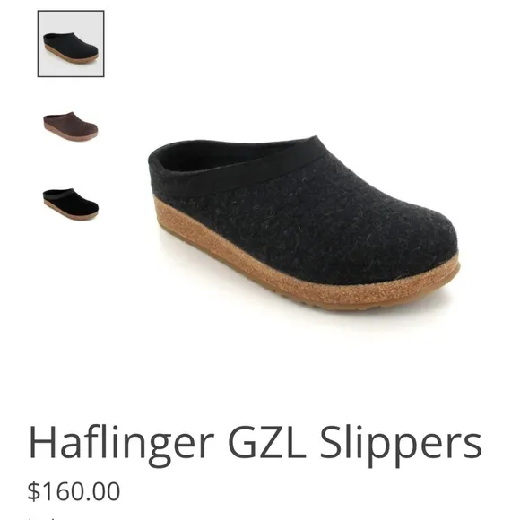 Haflinger grey wool mules Size 37 (6.5) NEW condition