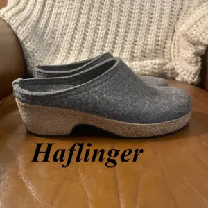 Haflinger grey wool mules Size 37 (6.5) NEW condition