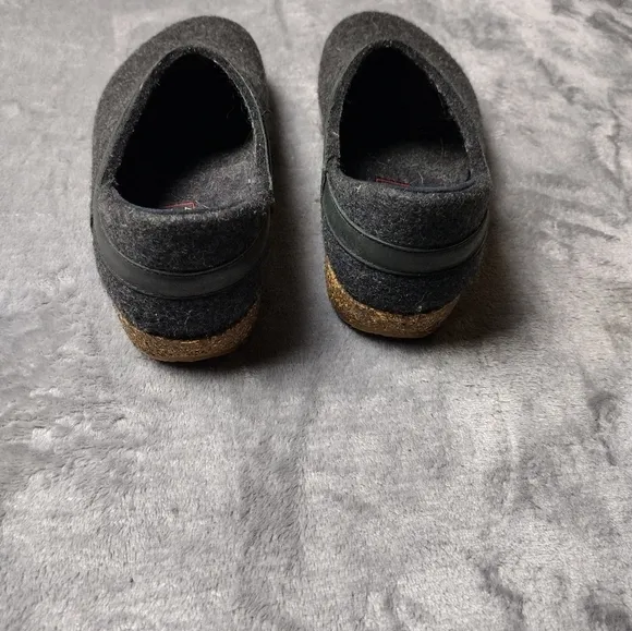 Haflinger  GZH Grizzly Closed Heel Style Wool Clogs Charcoal 37 Women's US 6.