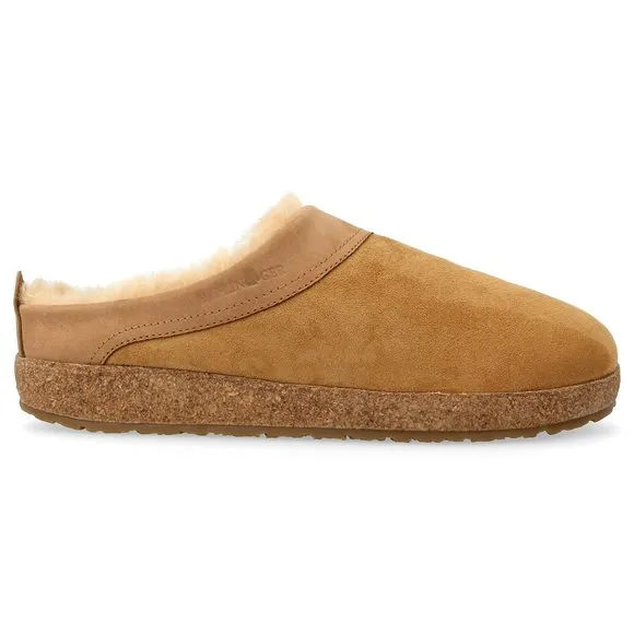 HAFLINGER SNOWBIRD LAMBSKIN LEATHER CLOG UNISEX TAN EU 38