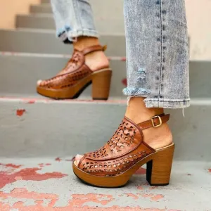 Handmade Peep-Toe High Heels