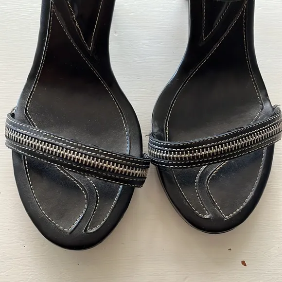 HARLEY DAVIDSON leather spike heels 10