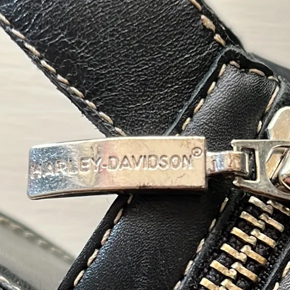 HARLEY DAVIDSON leather spike heels 10