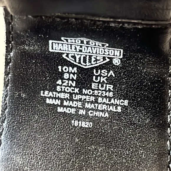 HARLEY DAVIDSON leather spike heels 10