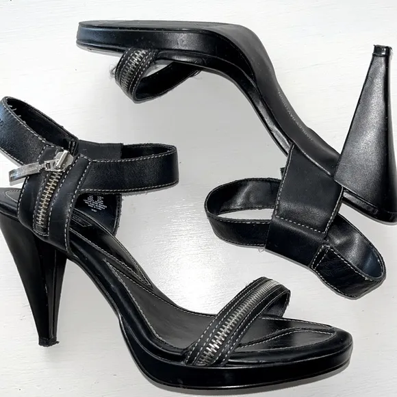 HARLEY DAVIDSON leather spike heels 10