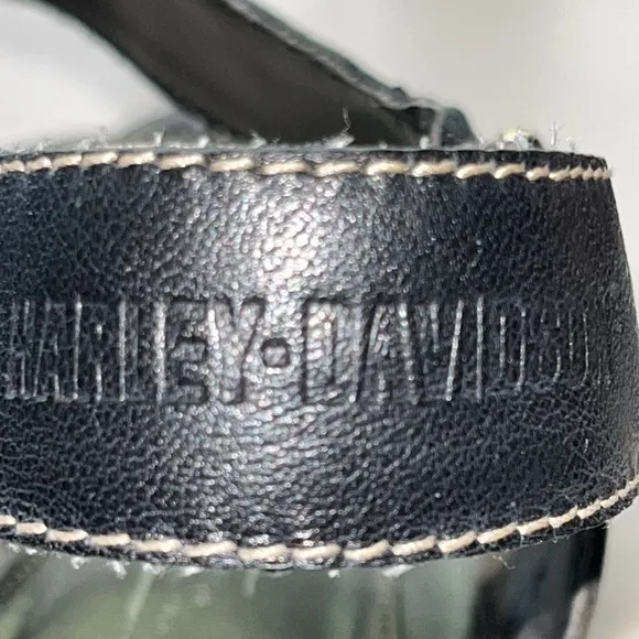 HARLEY DAVIDSON leather spike heels 10