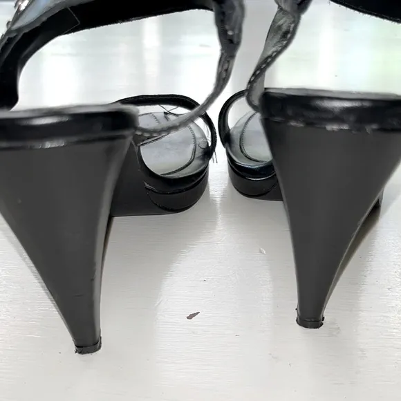 HARLEY DAVIDSON leather spike heels 10