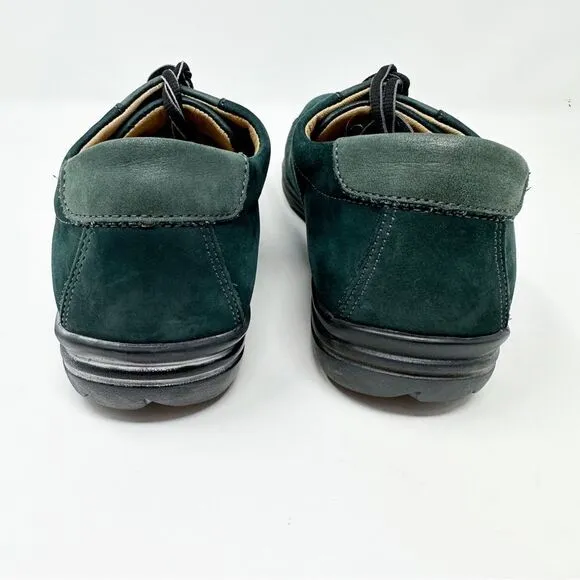 Hartjes XS Suede Casual Lace Up Sneaker Shoes Green Size 7.5