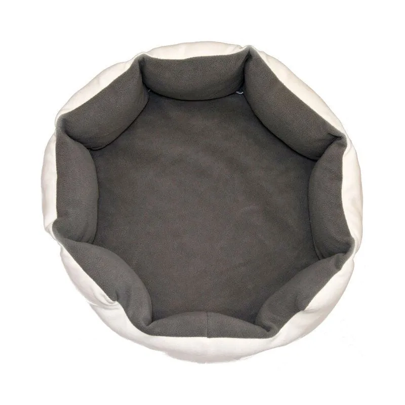 Heated 26-inch Medium size Dog Bed in White Grey with 6ft Electric Cord