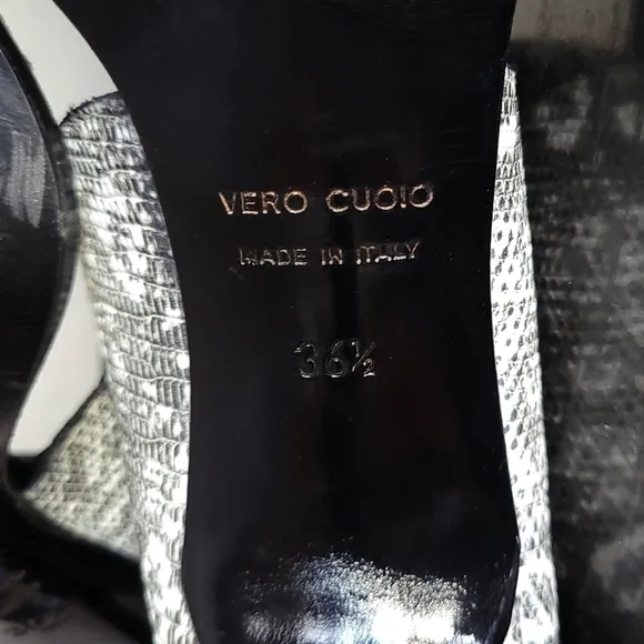 Helmut Lang Mimeo Reptile Sandal Ankle Wrap Heels