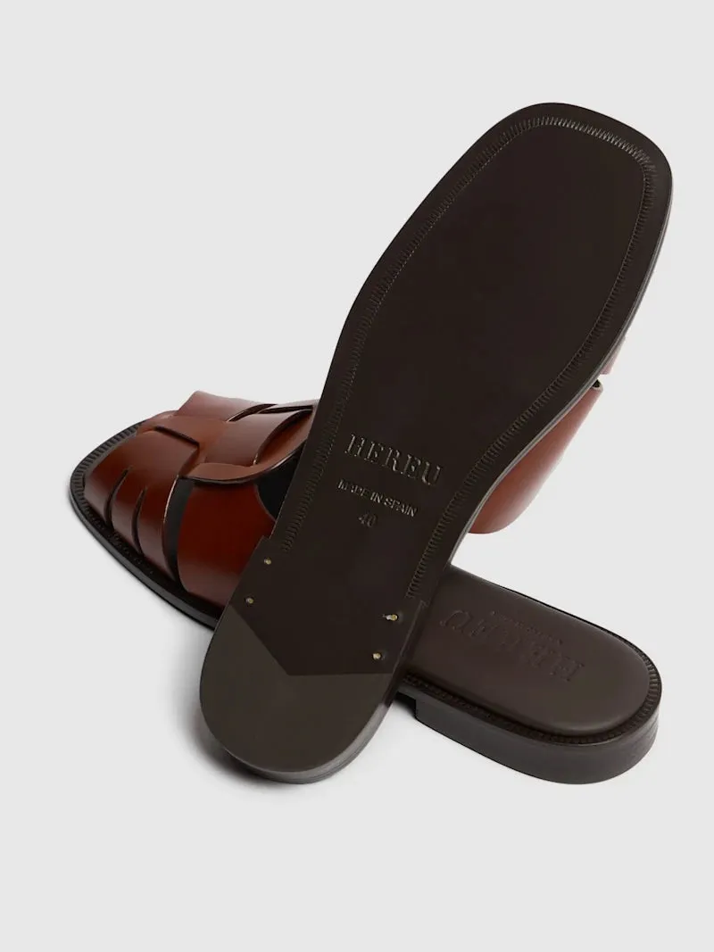 Hereu Ancora Squared Leather Slides