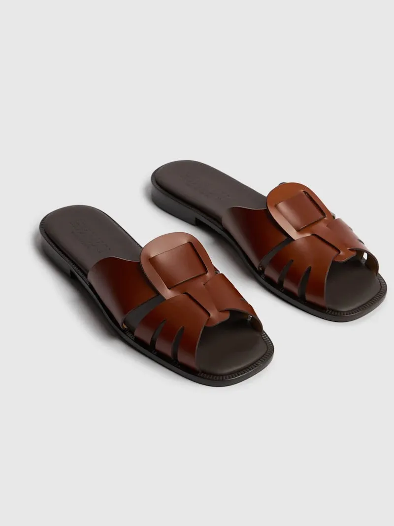 Hereu Ancora Squared Leather Slides
