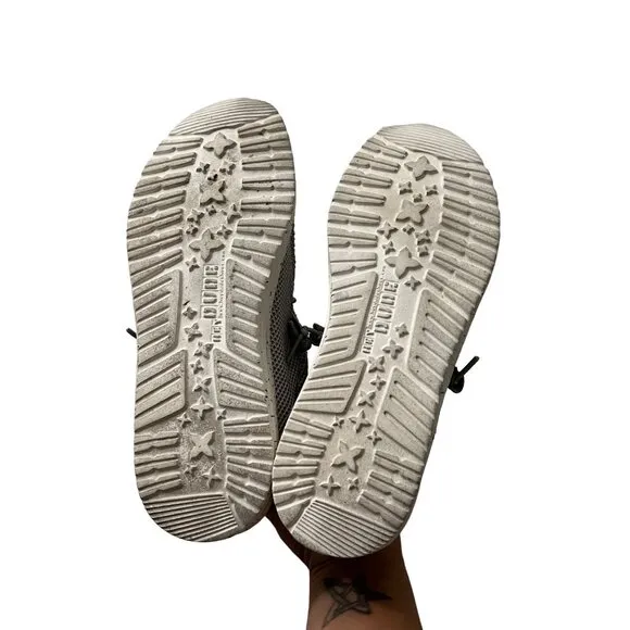 Hey Dude Mens Ash Gray Comfort Lightweight Wally Sox Loafer Boat Shoes Size 8