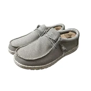 Hey Dude Mens Ash Gray Comfort Lightweight Wally Sox Loafer Boat Shoes Size 8