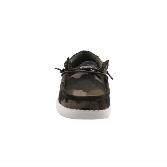 Hey Dude Wally Linen Camo Youth Slip-on
