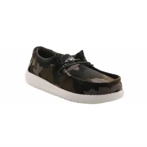 Hey Dude Wally Linen Camo Youth Slip-on