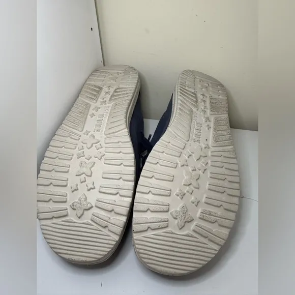 Hey Dudes Wally Washed Canvas slip on men’s size medium blue grey