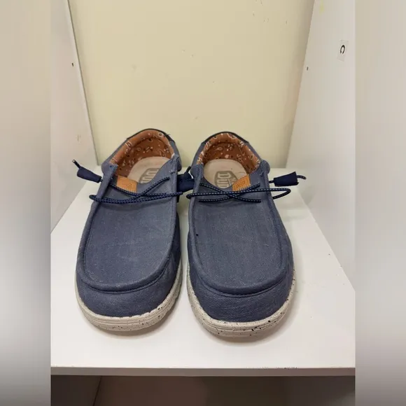 Hey Dudes Wally Washed Canvas slip on men’s size medium blue grey