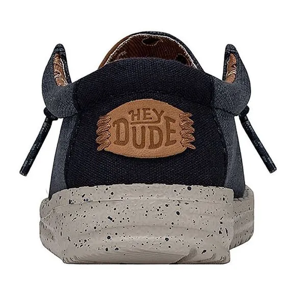 Hey dude, toddler boys Wally washed canvas loafer size TD 5 navy nwt
