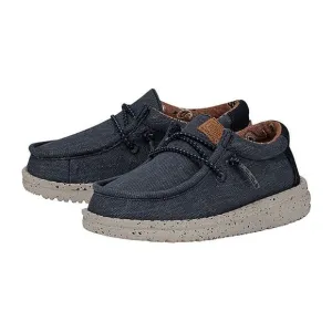 Hey dude, toddler boys Wally washed canvas loafer size TD 5 navy nwt